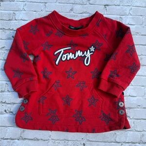 Tommy Hilfiger Red Sweatshirt Casual Crew Neck